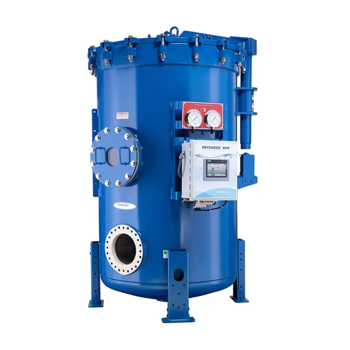 Neptune Benson Defender regenerative media filter vessel with control panel
