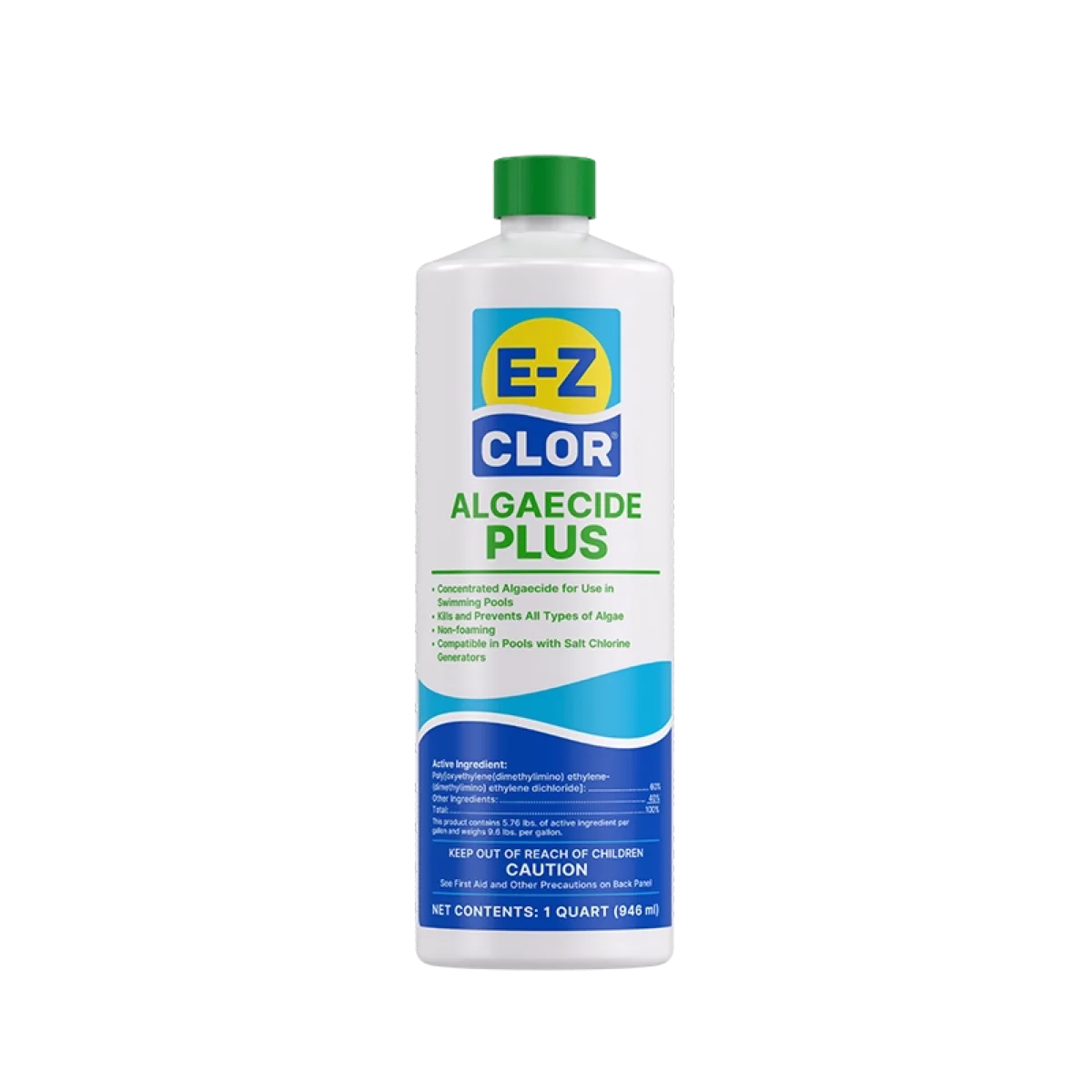E-Z Clor Algaecide Plus 1 quart bottle