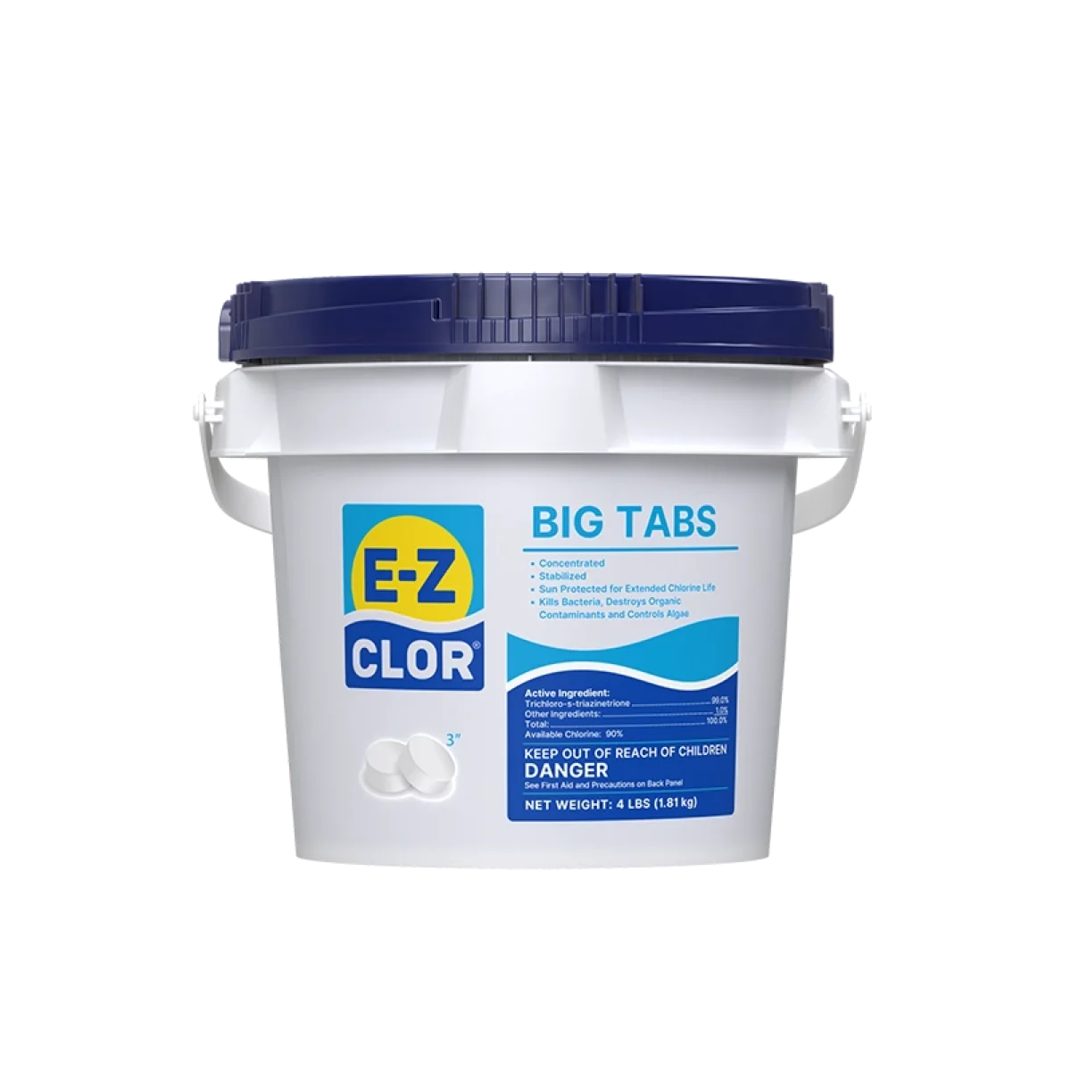 E-Z Clor Big Tabs 4 lb container